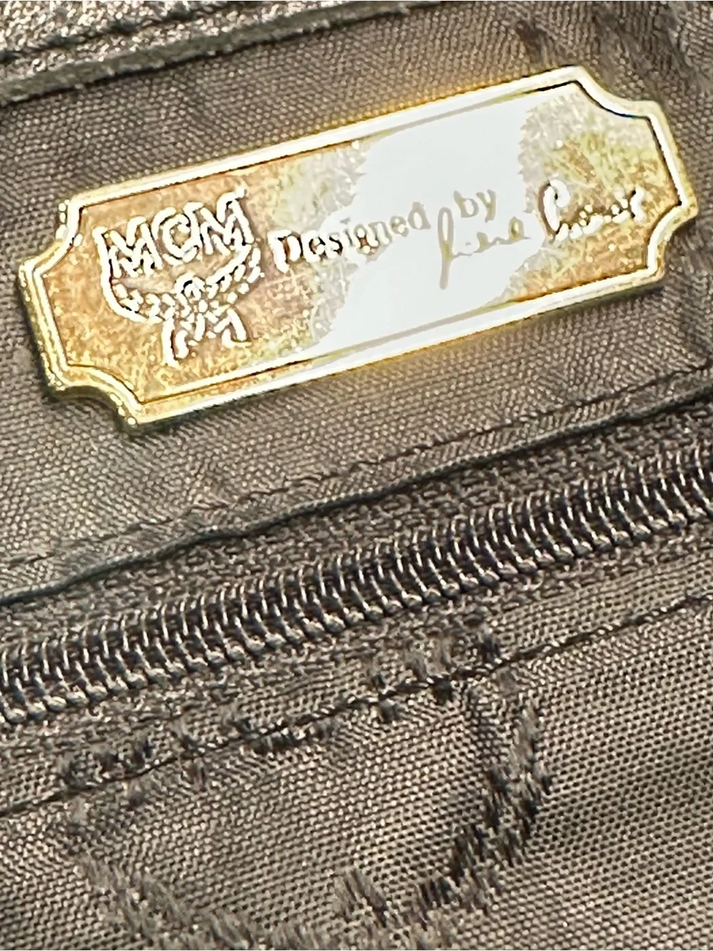 MCM Black Leather Mini Backpack - Gold Hardware